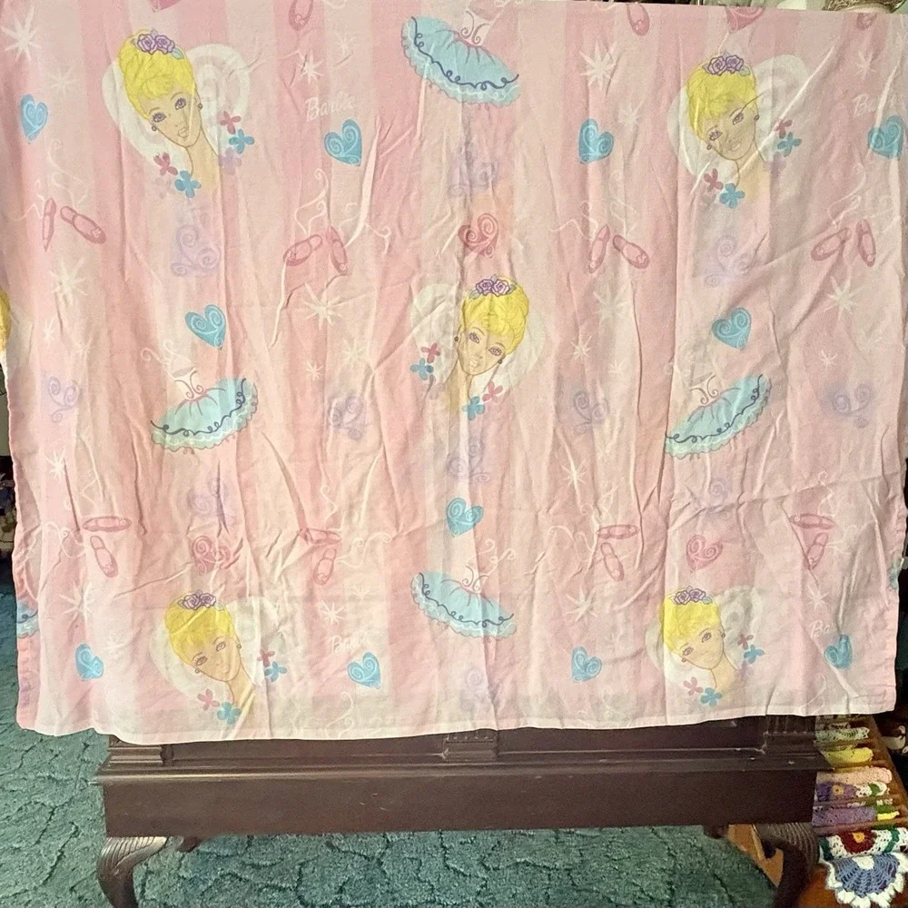 Mattel Barbie Ballerina Ballet Theme Twin Sheet Set Dan River 2001 Y2K